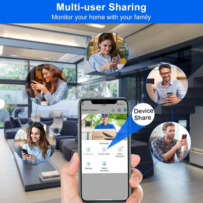 Video Doorbell Camera Wireless, 2K HD Smart Door Bell Camera, PIR Motion Detection,Battery Powered, Instant Alerts, 2-Way Audio, Night Vision, 2.4G WiFi, IP66, SD Card/Cloud ,Compatible with Alexa
