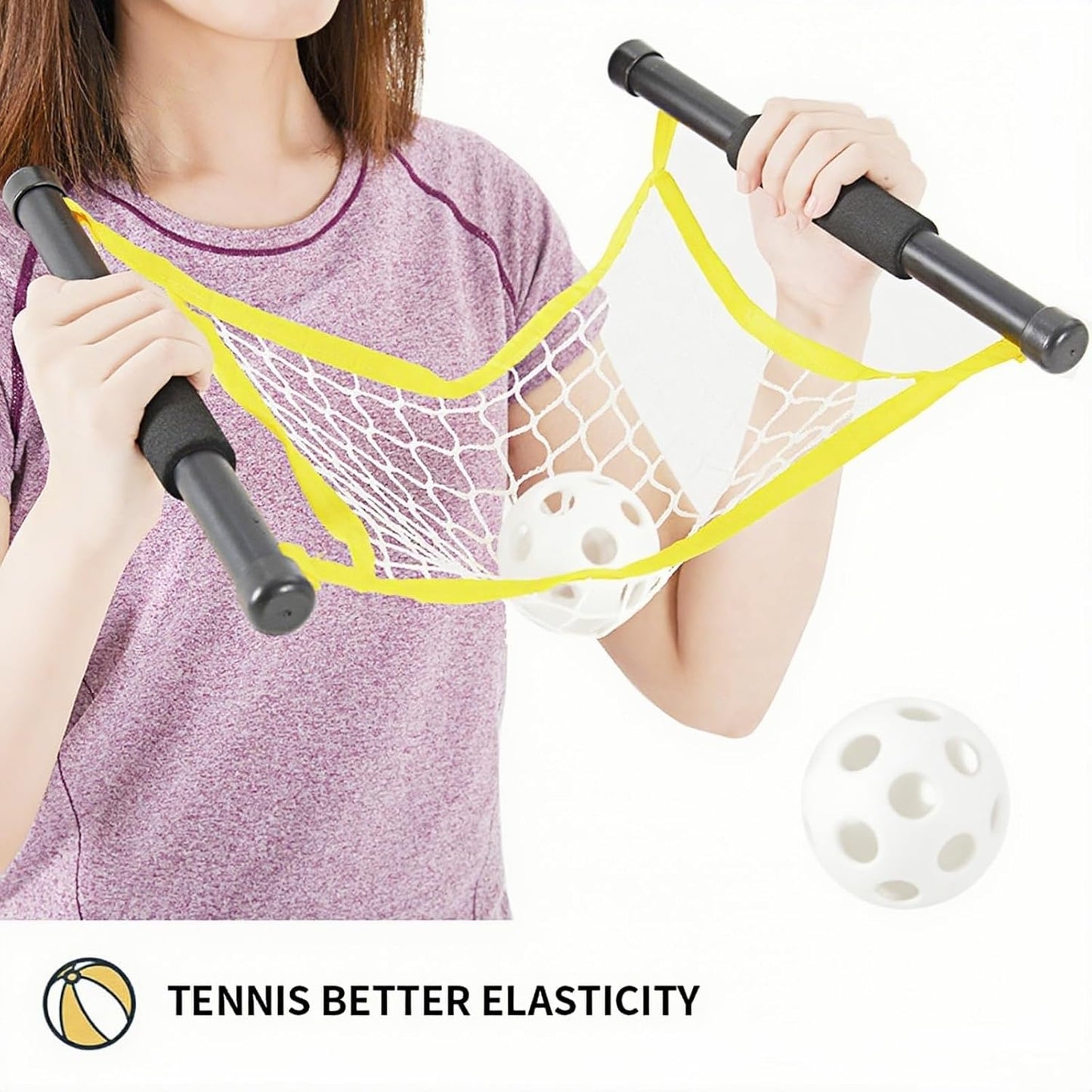 DEYUCUL Switch Ball Game Set - 2 Player Launch Nets with Tennis & Pickleball | Portable Outdoor & Indoor Game for Gardens, Parks & Small Spaces | Active Fun for Kids, Teens & Families