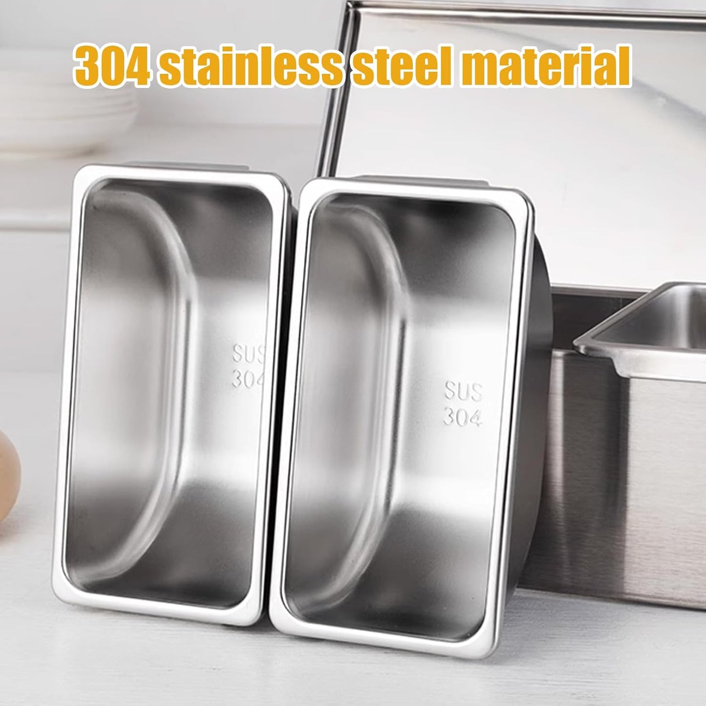 4 Compartment Stainless Steal Topping Station with Lids (30 * 14 * 8cm)