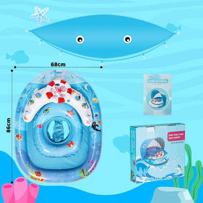 Inflatable Pool Float, ACELIFE Swimming Float with Adjustable Safety Seat | Swimming Pool Float Swimming Ring Dual Airbag Safe Design