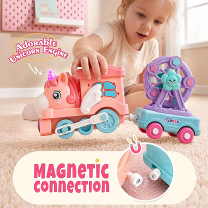 Unicorn Train Set for Toddlers, Toys Train Gifts