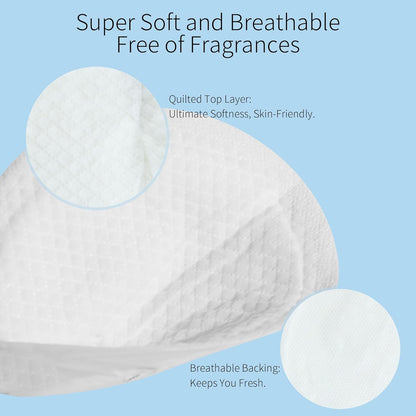 Disposable Nursing Pads, 6-Layer Super Absorbent Breathable Breastfeeding Pads, Ultra-Thin 3D Contour, Leakproof & Hypoallergenic, Individually Wrapped (60 Count) (120 Count)
