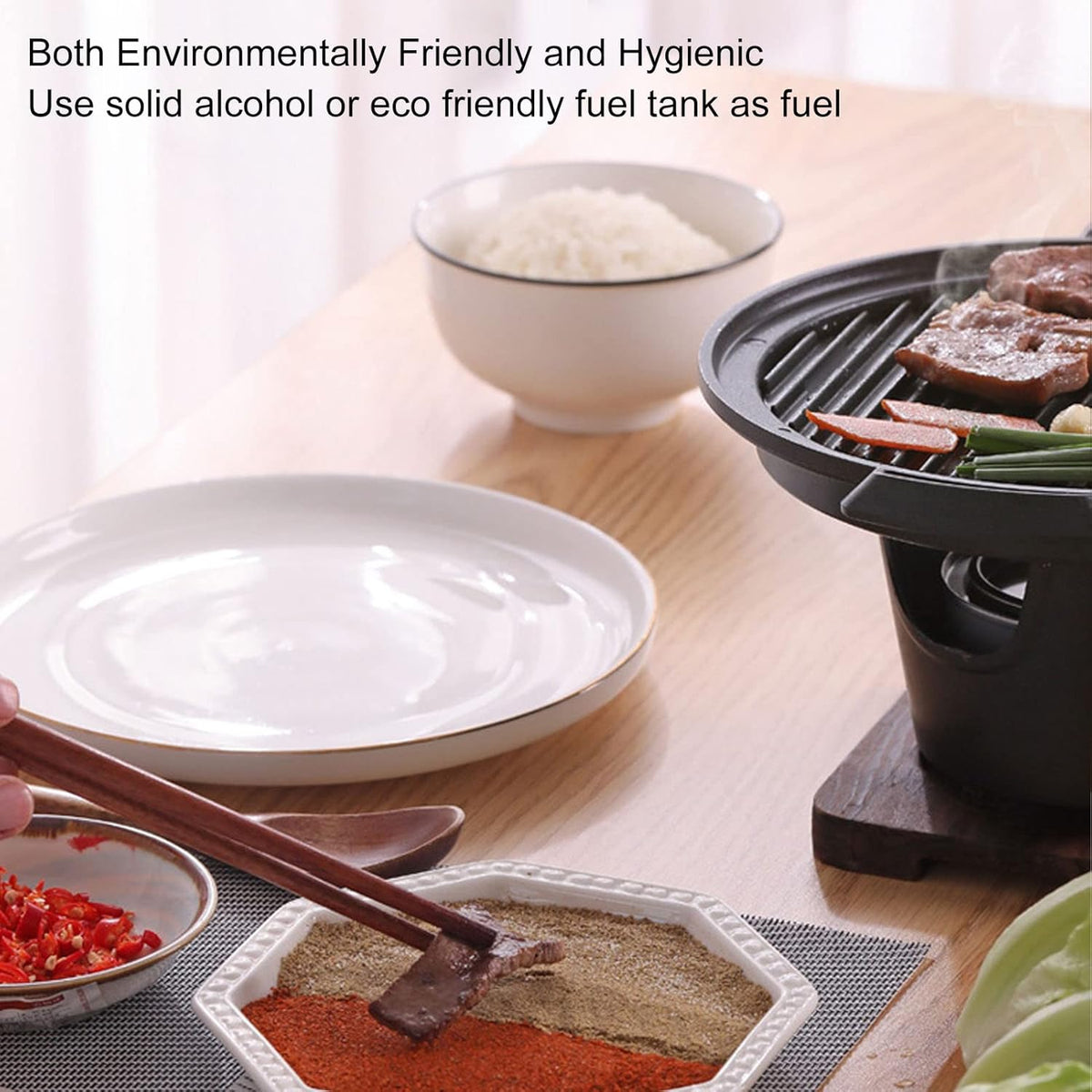 Korean Style Barbecue Grill Tabletop Charcoal Grill Smokeless BBQ Grill