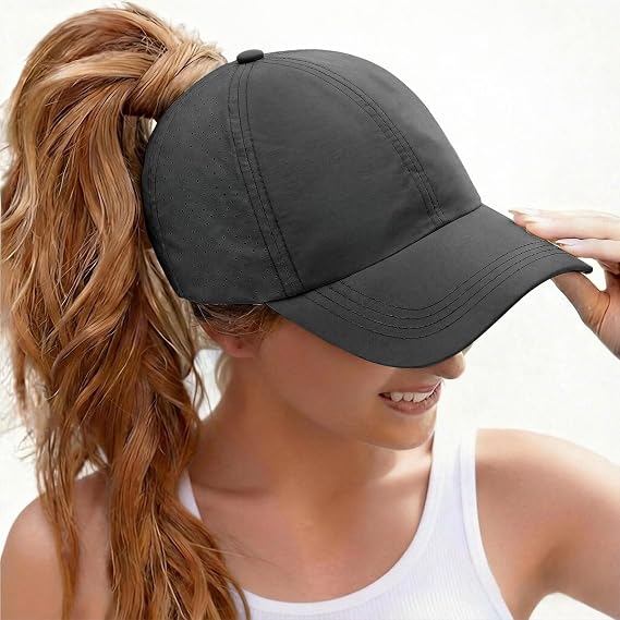 heekpek Baseball Cap for Women Ponytail Cap Ladies Sun Cap Summer Womens Caps Lightweight Quick Dry Outdoor Sports Criss Cross Mesh Breathable Hat