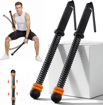 Weighted Ropeless Battle Ropes with Adjustable Resistance, Cordless Heavy Rope Simulator for Small Flats & Home Gym, Silent Indoor Workout Equipment for HIIT & Full Body Strength (Classic Black)