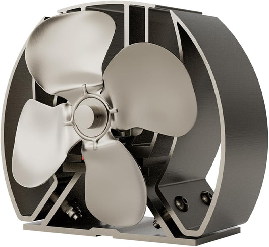 Mini Viking Air Stove Fan 4-Blade Heat Powered Fan