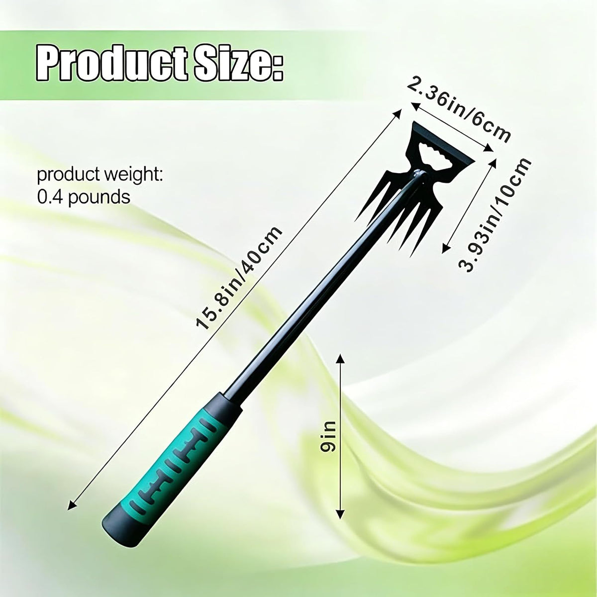 Gardening Hand Weeder Tools, Weeding Artifact Uprooting Weeding Tool, Durable Manganese Steel Hand Weeder Tool, Manual Multifunctional Weeders Gardening Tools for Yard and Garden (6 Teethes)