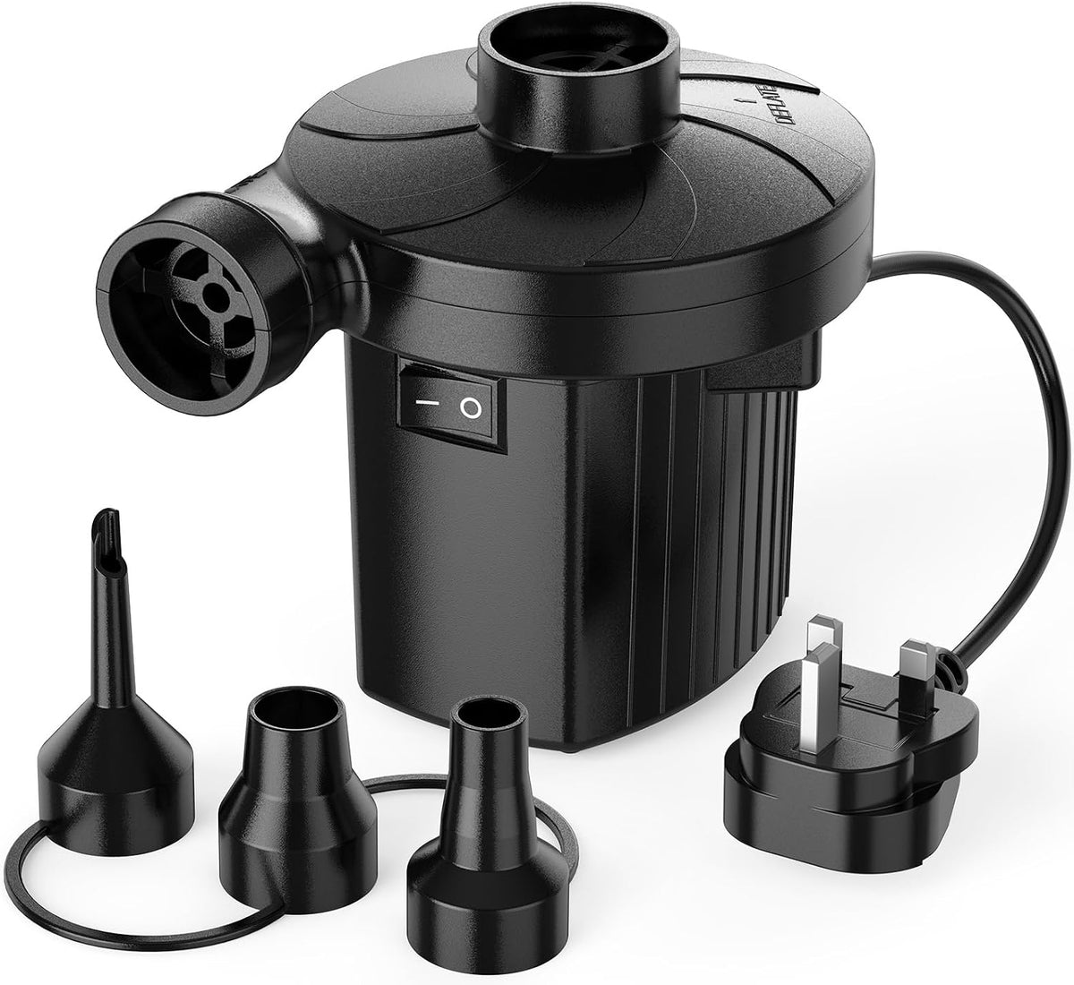 Electric Air Pump for Inflatables,Portable Quick-Fill Air Pump with 3 Nozzles, 230V AC/150W 50Hz, Inflator Deflator Pumps for Outdoor Camping, Air Mattress Bed,Boat,Inflatable Cushion