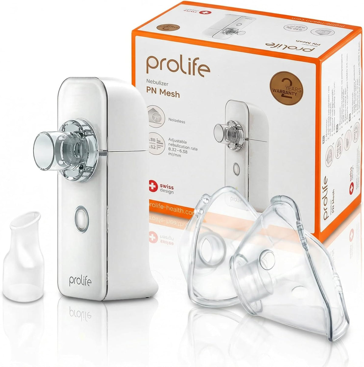 PN Mesh Nebuliser Machine for Adults & Kids Portable Inhalator for Asthma, Flu, Breathing Support, Silent Inhalator for Baby