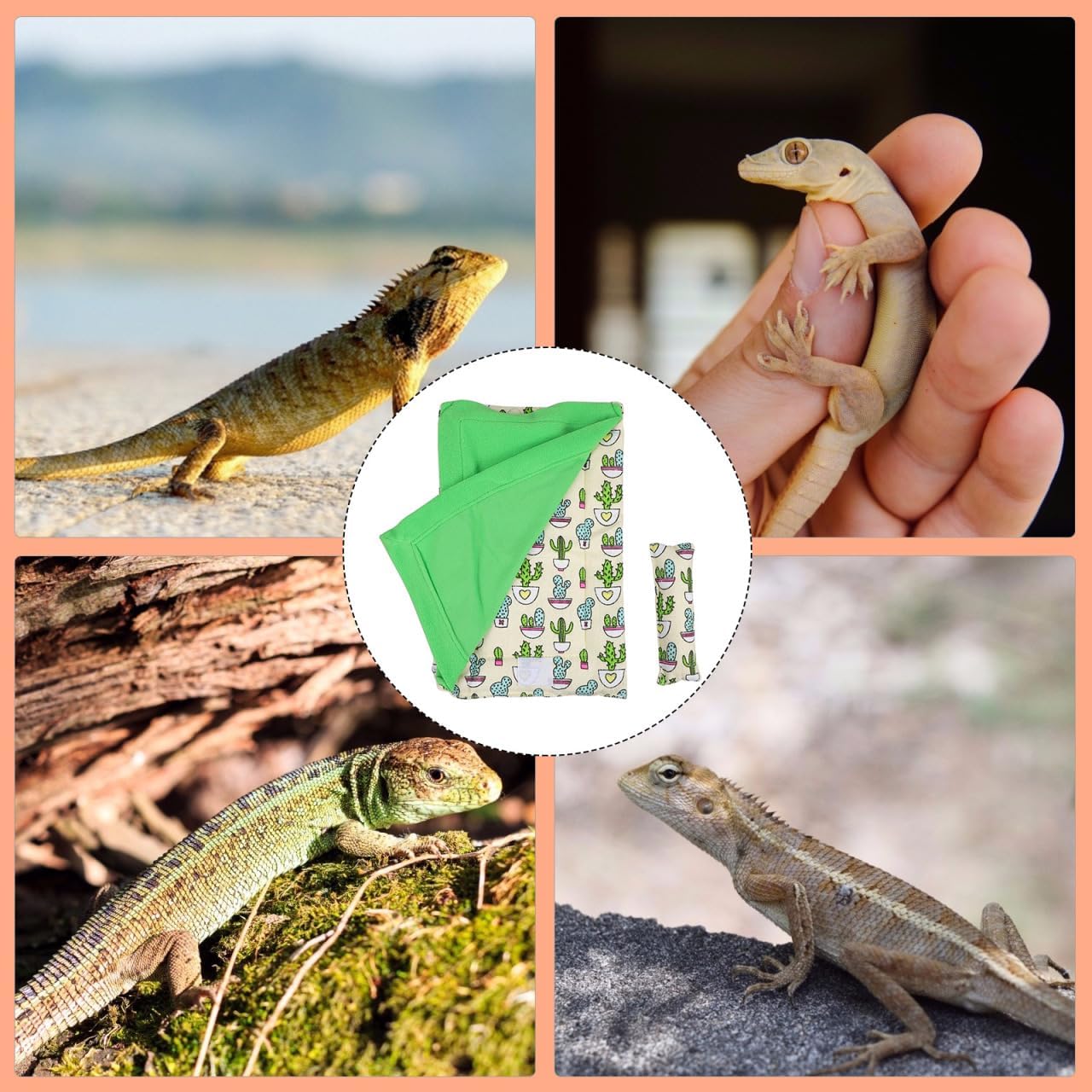 BESPORTBLE Reptile Sleeping Bag Compact Bedding for Tortoise Reptile Hide Pet Blanket