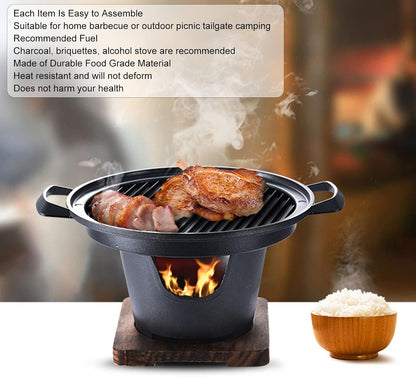 Korean Style Barbecue Grill Tabletop Charcoal Grill Smokeless BBQ Grill