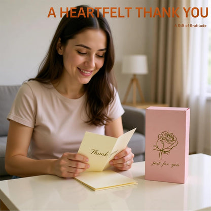 Artificial Roses in Glass Dome with LED Lights, Gift for Mum, Women & Grandma [Pink]