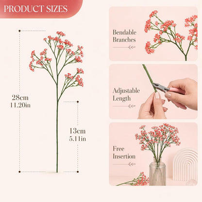 10Pcs Artificial Gypsophila Real Touch Baby Breath Flower Gifts for Women
