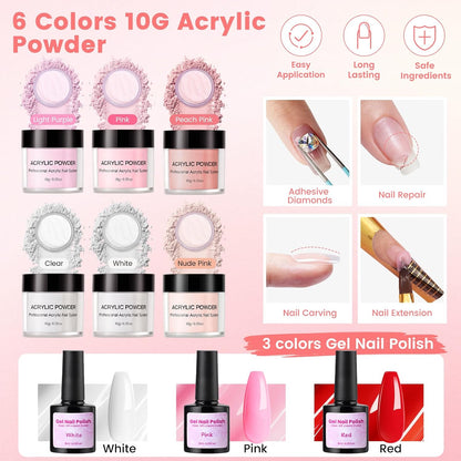 Deciniee Acrylic Nail Kit Full Set for Beginners: Everything in Gift Bag