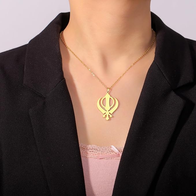 Sikhism Necklace For Women Stainless Steel