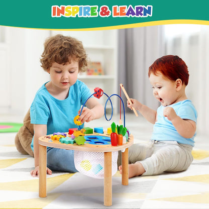 6 in 1 Montessori Wooden Activity Table