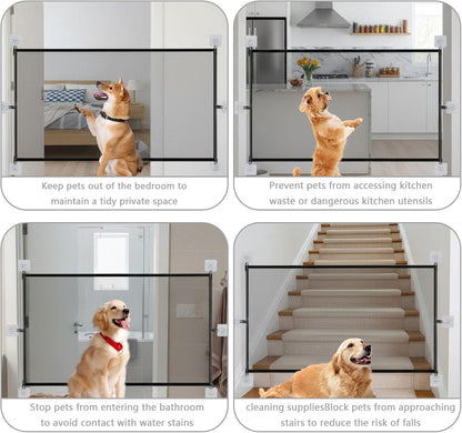 Stair Gates for Dogs Safety Gates for Dogs 110x72cm Mesh Baby Gates for Stairs Safety Gate for Small Medium Pets Hallway Doorways Indoor Outdoor
