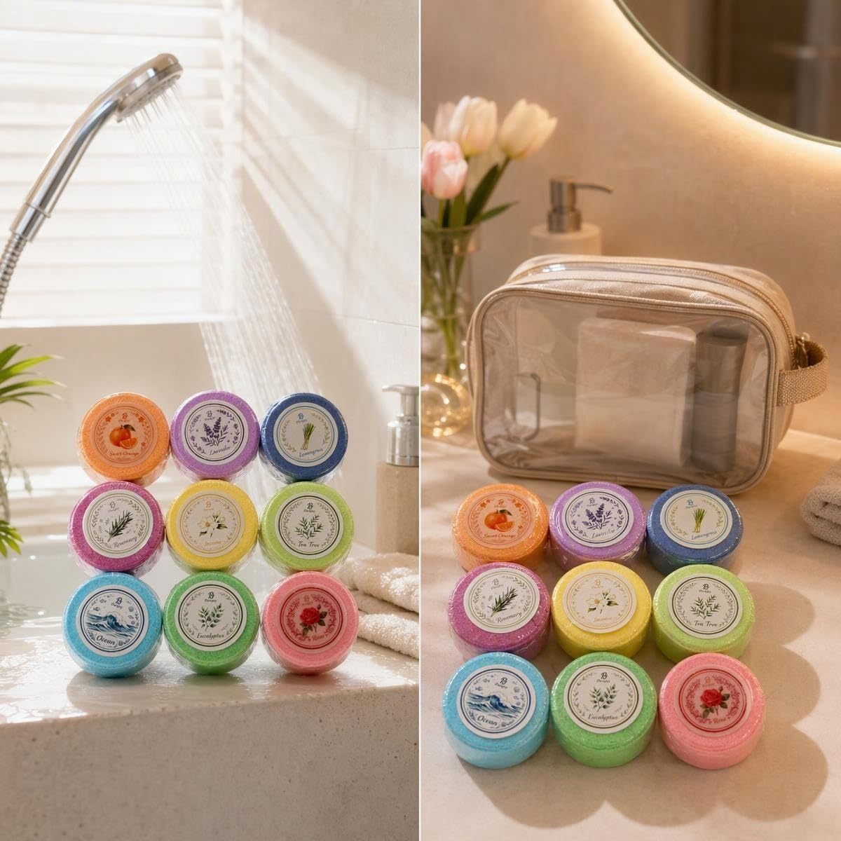 Aromatherapy Shower Steamers, 9 Pcs 9 Scents