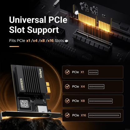 UGREEN 5 Gigabit PCIE Network Card for PC Gaming NAS