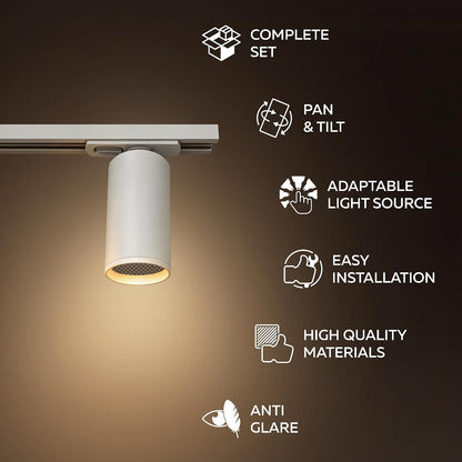 CALEX Tracklight 2M, Ceiling Track Lighting, Excl. 4 GU10 Spotlights, White