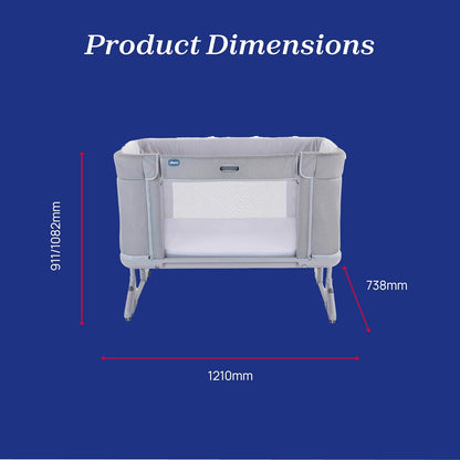 Chicco Next2Me Forever Co-Sleeping Crib and Cot - Suitable from Birth up to 4 Years - 11 Adjustable Height Positions - Air Flow