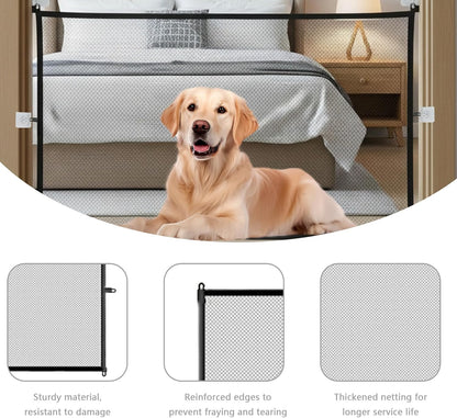 Stair Gates for Dogs Safety Gates for Dogs 110x72cm Mesh Baby Gates for Stairs Safety Gate for Small Medium Pets Hallway Doorways Indoor Outdoor