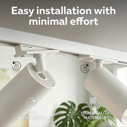 CALEX Tracklight 2M, Ceiling Track Lighting, Excl. 4 GU10 Spotlights, White