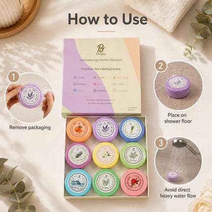 Aromatherapy Shower Steamers, 9 Pcs 9 Scents