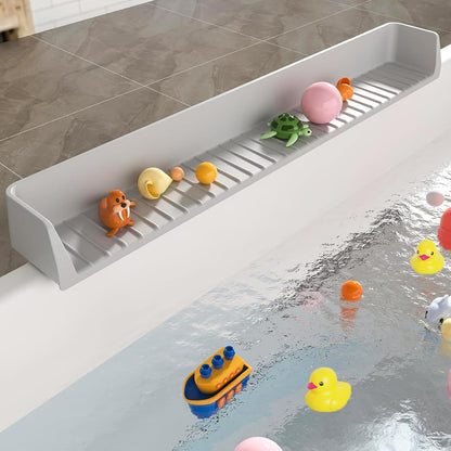 LANMOU Bath Splash Guard for Kids, 31.5 Inch, 11 Suction Cups