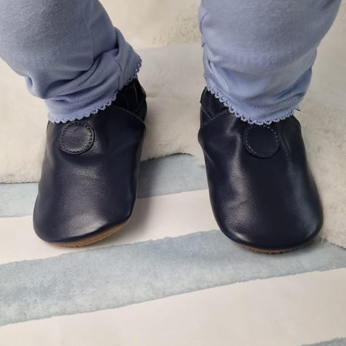 Dotty Fish Baby & Child Barefoot Leather Shoes with Rubber Soles (4-5 Years)