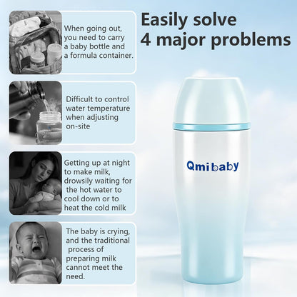 Glass Baby Bottle, Includes Insulated Stainless Steel Sleeve, Newborn Anti-Colic Baby Bottle with Slow Flow Nipple, Leak Proof Insulated, Plastic-Free, BPA-Free, 0-3 Months, 8 oz