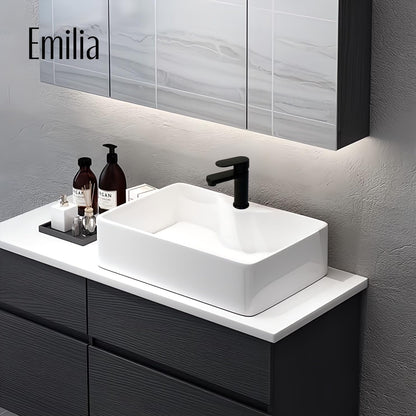 Emilia Matte Black Single Handle Bathroom Sink Tap