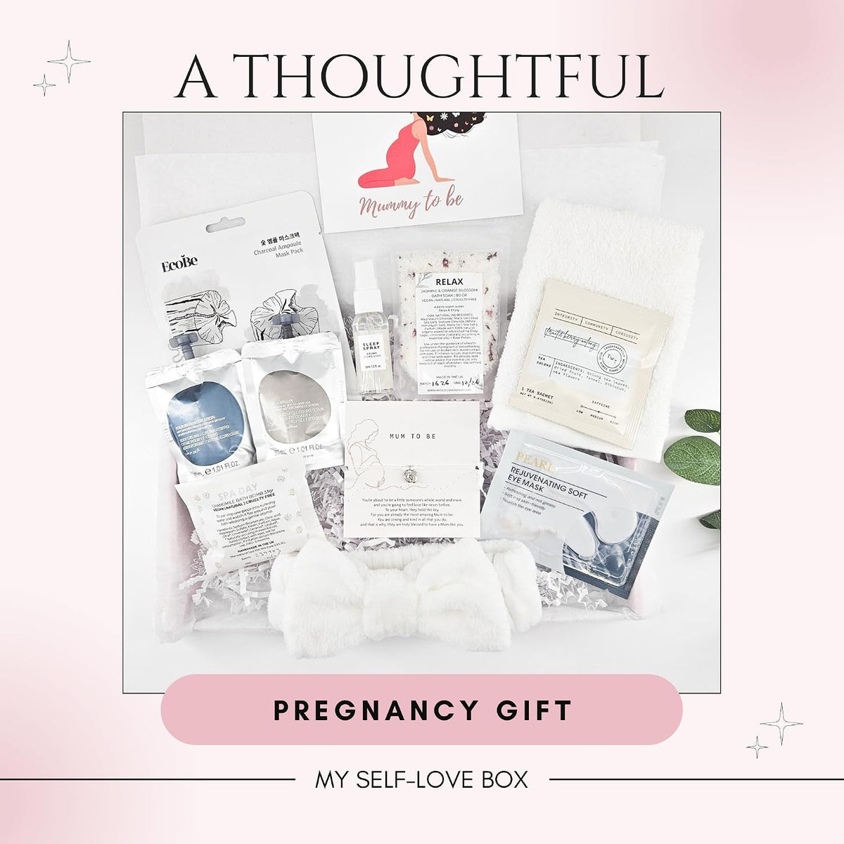 Luxury Mum To Be Pamper Kit, Baby Shower Gifts Hamper for Mum, Mum to Be Gifts, Pregnancy Gifts, Gender Reveal Gifts, Mummy To Be Gifts, Gifts For Pregnant Women, New Mum Gifts White