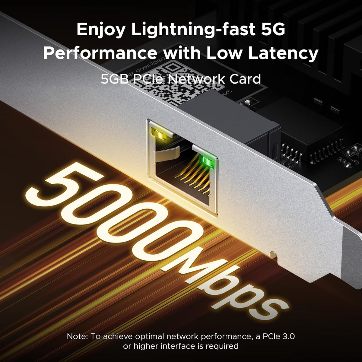 UGREEN 5 Gigabit PCIE Network Card for PC Gaming NAS