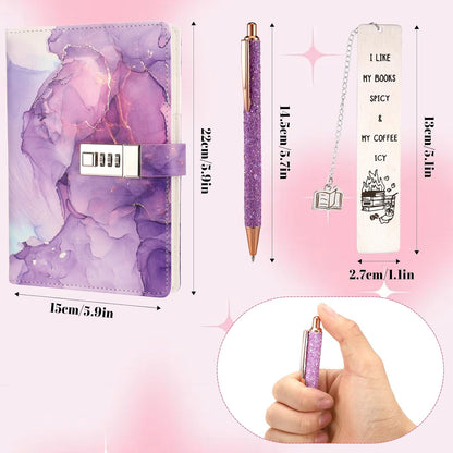 Purple Secret Diary with Lock for Kid