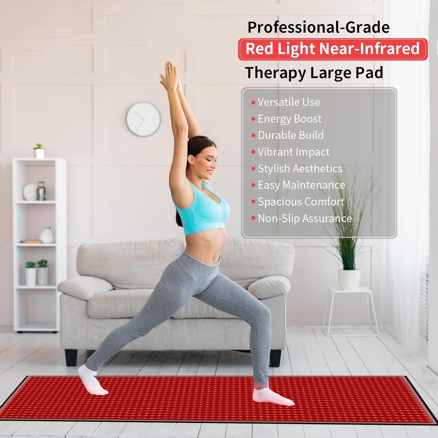 Red Light Therapy Mat,Red Light Therapy for Body Pain Relief 1280 PCS LEDs 71'' x 31'' Red Light Therapy Pad with Red Light and Infrared LED Beads Large Mat for Full Body Skin Health