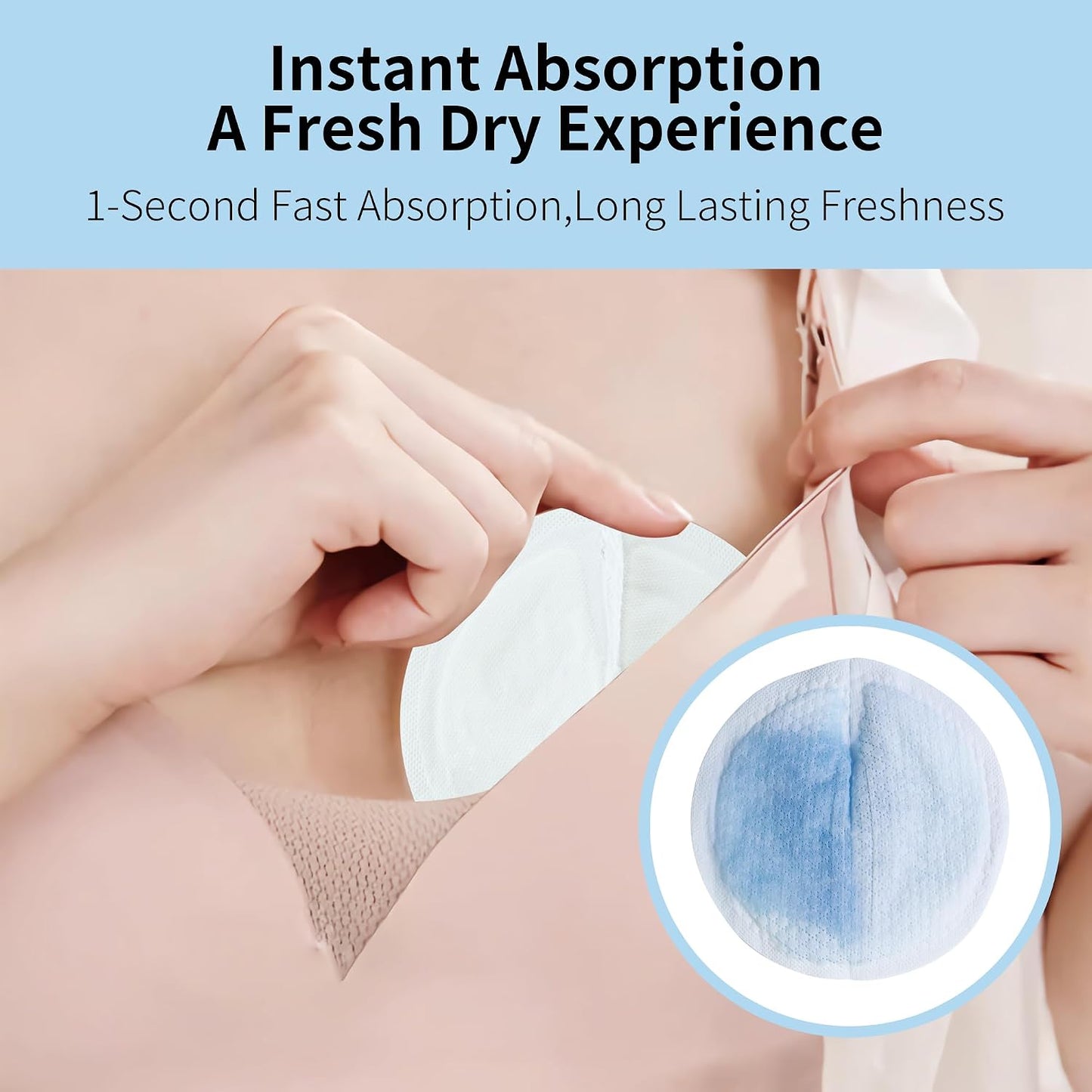 Disposable Nursing Pads, 6-Layer Super Absorbent Breathable Breastfeeding Pads, Ultra-Thin 3D Contour, Leakproof & Hypoallergenic, Individually Wrapped (60 Count) (120 Count)