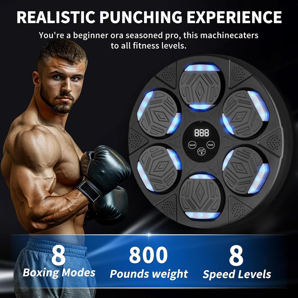 Music Boxing Machine for Adults and Kids with Boxing Gloves