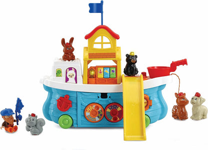 VTech Baby Animal Friends Boat, Interactive Baby Playset with Music, Animal Characters, Sensory Gift for Infants