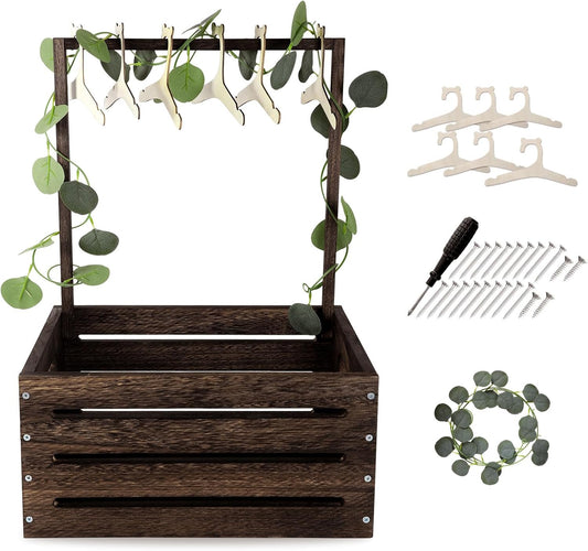Wooden Baby Gift Basket with Hangers