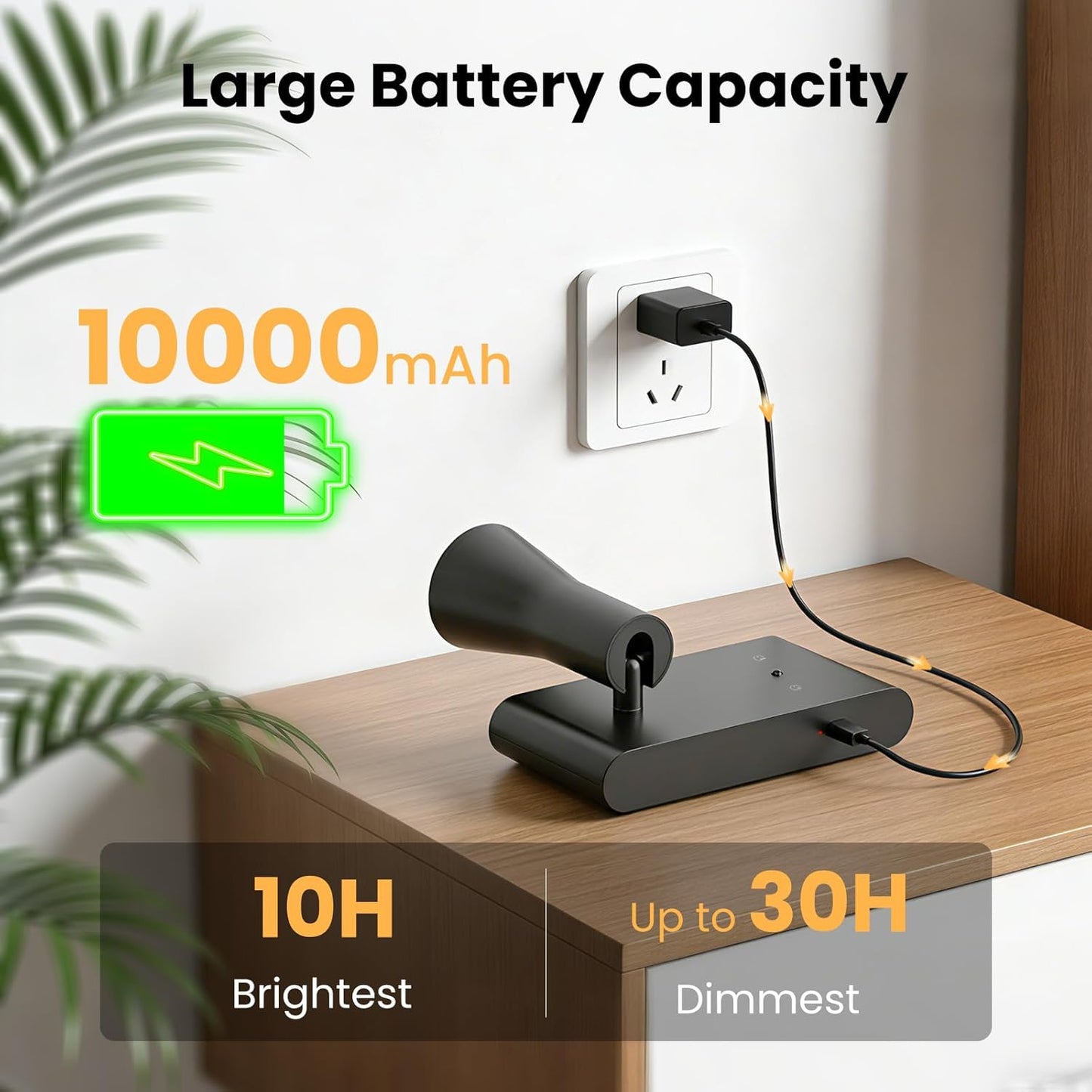 Battery Operated Wall Sconces Rotatable, Wireless Rechargeable Wall Sconce, Dimmable & 3 Colors Wall Mounted Reading Light, Black Wall Lamps Remote Control for Bedroom Living Room (1 Pack) [Energy Class G]