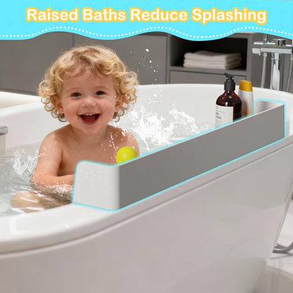 LANMOU Bath Splash Guard for Kids, 31.5 Inch, 11 Suction Cups
