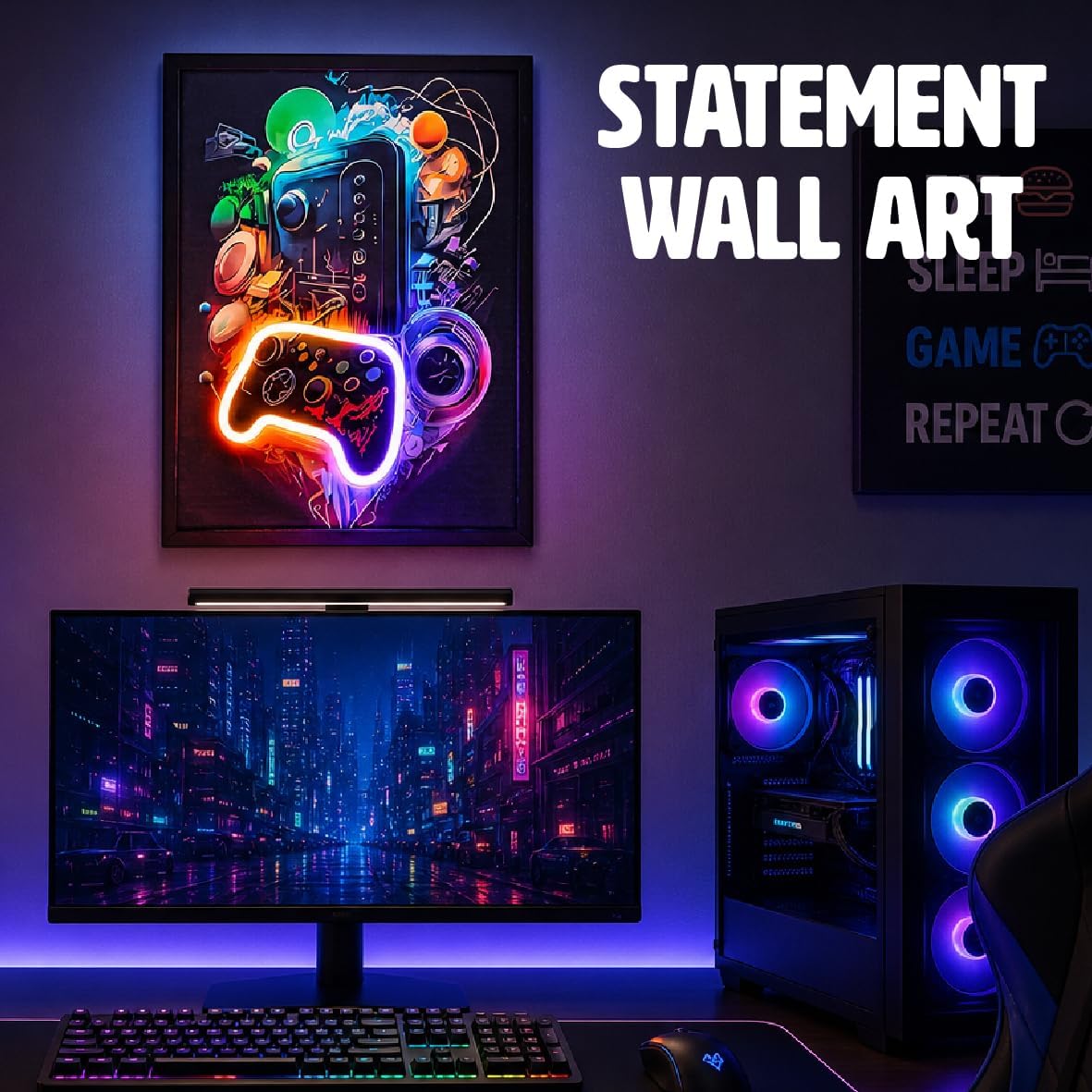 Global Gizmos Gamer Neon Sign Wall Light (Gaming Controller)