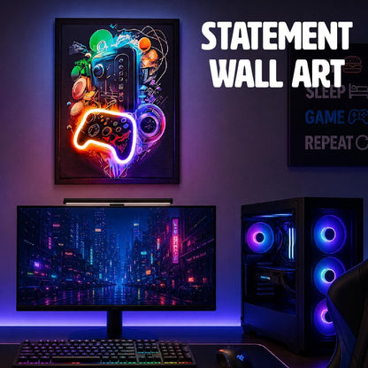 Global Gizmos Gamer Neon Sign Wall Light (Gaming Controller)