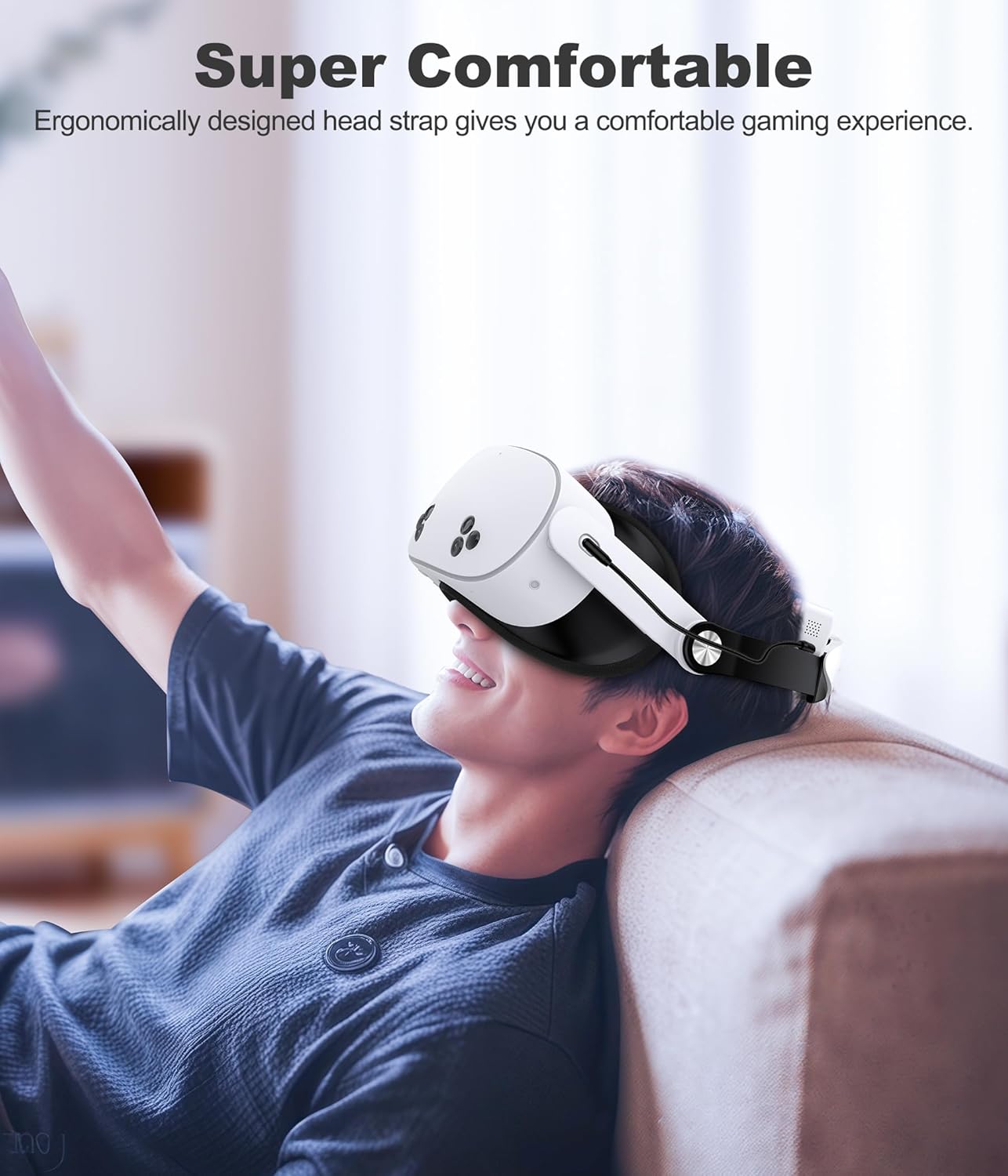 Snug Head Strap for Meta Quest 3/3S/Quest 2 with 10000mah Hot-Swappable Battery Pack,Double Knobs Adjustable Elite Strap Replacement,VR Headset Accessories Strap Enhanced Support&Reduce Pressure