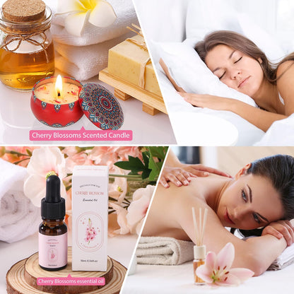 Birthday Gifts For Women, Cherry Blossom Pamper Gift For Her, Ideas Present For Mum, Best Friend, Sister, Relaxation Spa Ladies Gifts Self Care Package For Her, Christmas Xmas Friendship Pamper Hamper