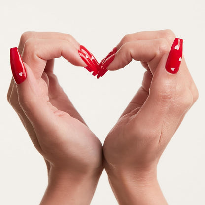 Mylee Gel Nail Polish Top Coat - Heart Confetti No-Wipe Top Coat 15ml