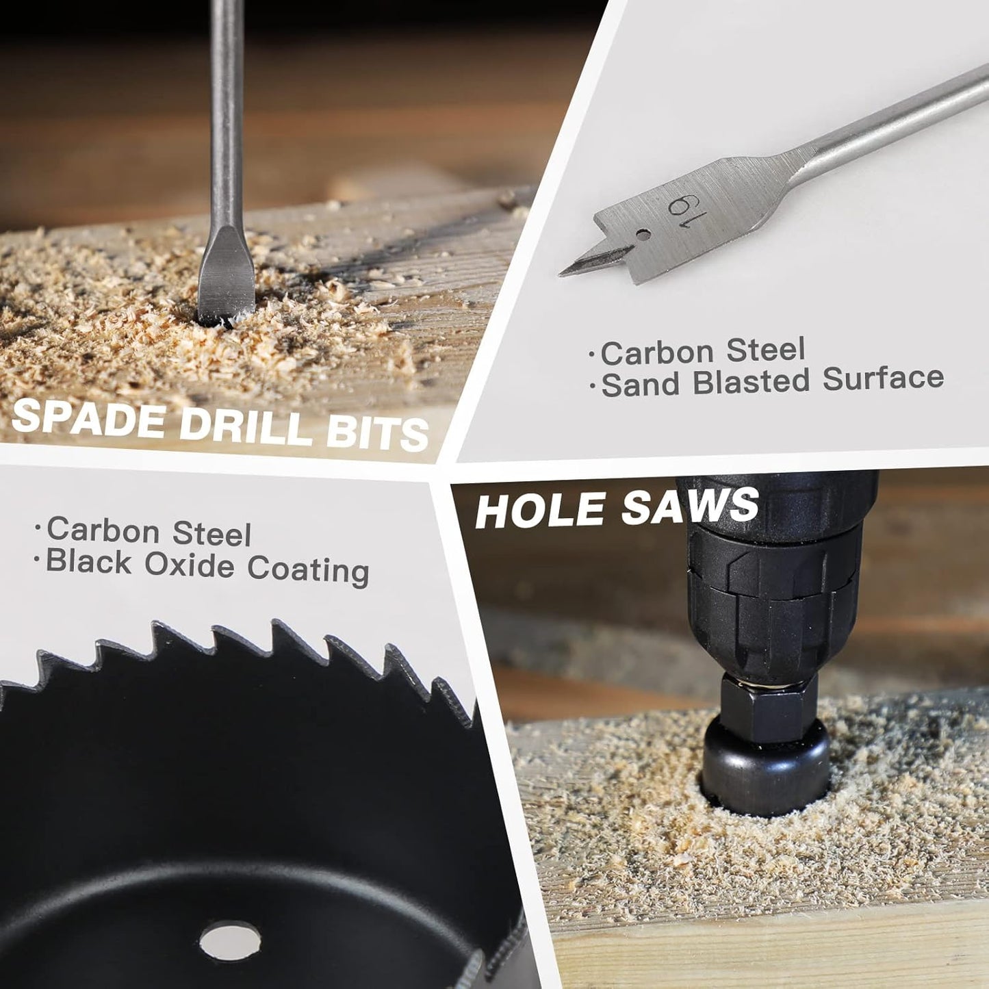 C P CHANTPOWER Drill Bit Sets, 100 Pcs HSS Titanium Screwdriver Bits Set with Storage Case for Metal, Wood, Masonry, Includes Countersink Drill Bit