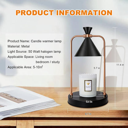 Candle Warmer Lamp with Timer & Dimmer Electric Candle Lamp for Jar Candles