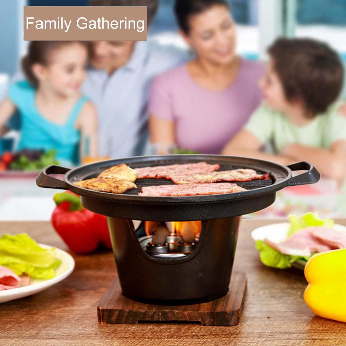 Korean Style Barbecue Grill Tabletop Charcoal Grill Smokeless BBQ Grill